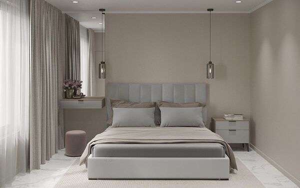 Vaalea ja rauhallinen sisätila luonnonvalossa